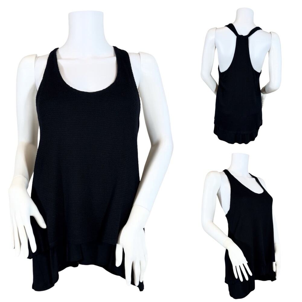 Red Haute Black Double Layered T Back Mesh Layer SZ M $89